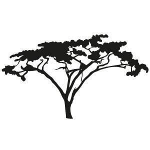 Serengeti Baum Wandtattoo