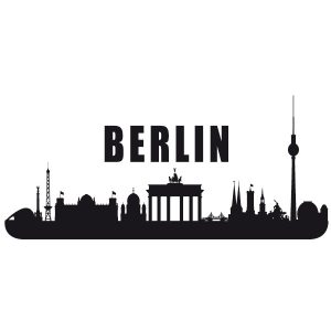 Berlin Skyline 1 Wandtattoo