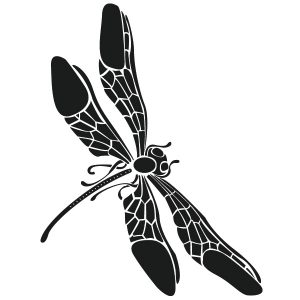 Fliegende Libelle Wandtattoo