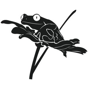 Frosch auf Blume Wandtattoo
