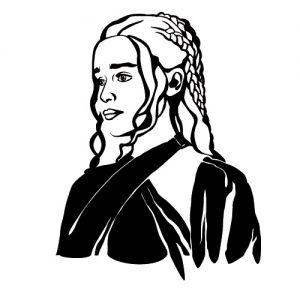 Daenerys Thrones Wadeco Wandtattoo