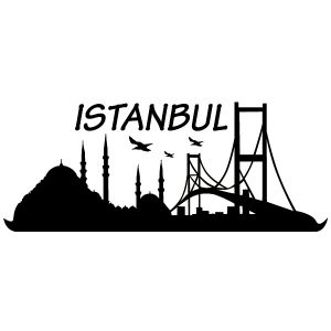 Istanbul Skyline 3 Wandtattoo
