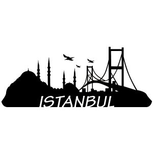 Istanbul Skyline 4 Wandtattoo