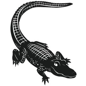 Krokodil Wandtattoo