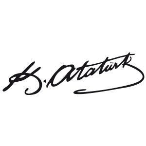 Atatürks Unterschrift Wandtattoo