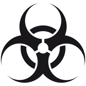 Biohazard Symbol Wandtattoo