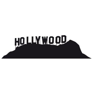 Hollywood Schriftzug Wandtattoo