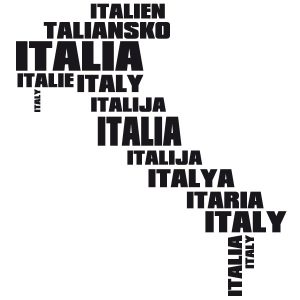Landkarte Italien 1 Wandtattoo