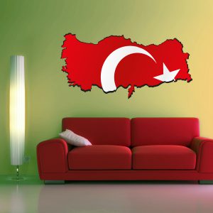 Landkarte Türkei 2 Digital Wandtattoo