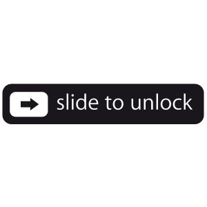 Slide to Unlock Türsticker