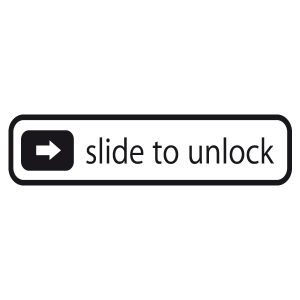 Slide to Unlock weiss Wandtattoo