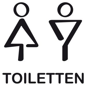 Toilettentür Piktogramm Style