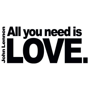 All you need is love Wandtattoo
