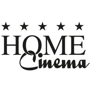 Heimkino Cinema 5 Sterne Wandtattoo