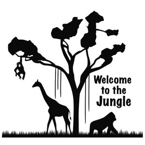 Welcome to the Jungle Wandtattoo
