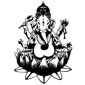 Ganesha Wandtattoo