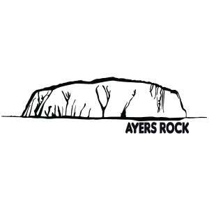 Ayers Rock Wandtattoo