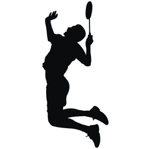 Badminton Vorhand Wandtattoo