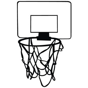 Basketballkorb Wandtattoo