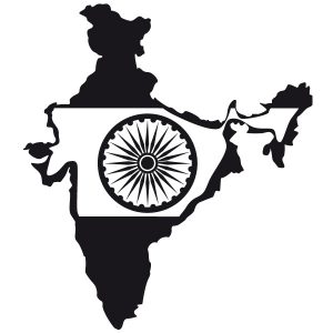 Indien Flagge Wandtattoo