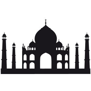 Indien Taj Mahal Wandtattoo