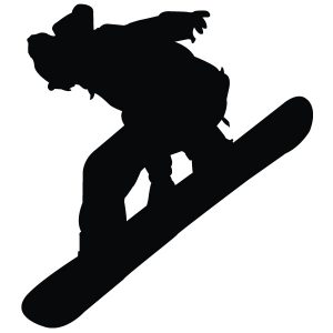 Snowboarder Wandtattoo