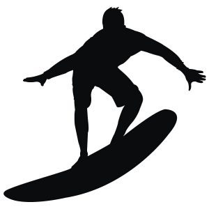 Surfer Wandtattoo