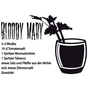 Bloody Mary Wandtattoo