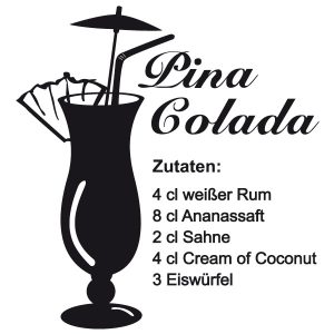 Pina Colada Wandtattoo