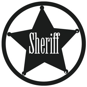 Sheriffstern Wandtattoo