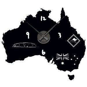 Australien Uhr Wandtattoo