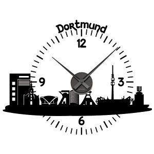 Dortmund Uhr 2 Wandtattoo