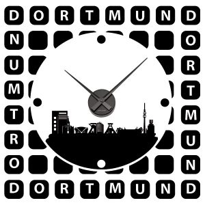Dortmund Uhr Wandtattoo