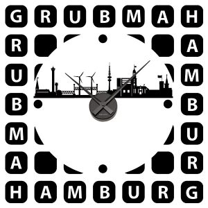 Hamburg Uhr Wandtattoo