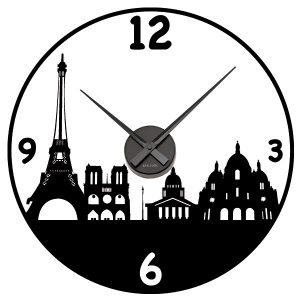 Paris Uhr 2 Wandtattoo