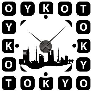 Tokyo Uhr Wandtattoo