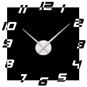 Quadratische Uhr Wandtattoo