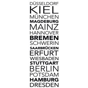 Banner Bundeshaupstädte Deutschland Wandtattoo