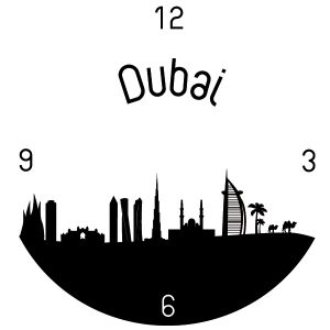 Dubai Uhr Wandtattoo