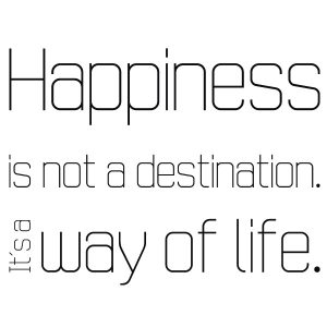 Happiness is not a destination 2 Wandtattoo