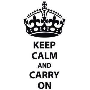 Keep calm and carry on normal Wandtattoo