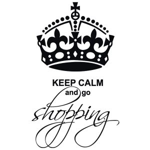 Keep calm and go shopping Wandtattoo