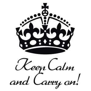 Keep calm and carry on 2 Wandtattoo