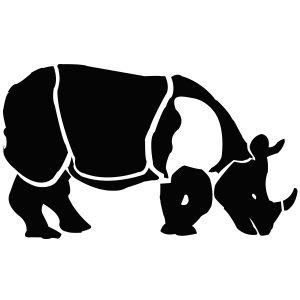 Rhino Nashorn Wandtattoo