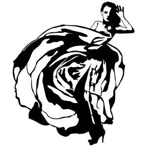 Flamenco Tänzerin Wandtattoo