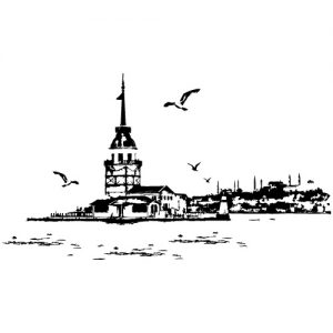 Kiz Kulesi Mädchenturm Istanbul Wandtattoo