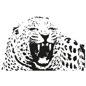 Leopard Wandtattoo
