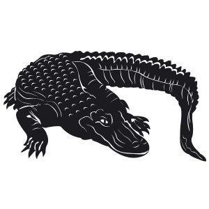 Alligator liegend Wandtattoo