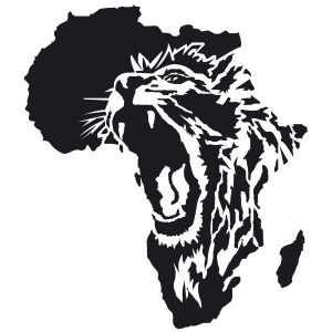Afrika Löwe Wandtattoo