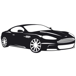 Aston Martin Wandtattoo